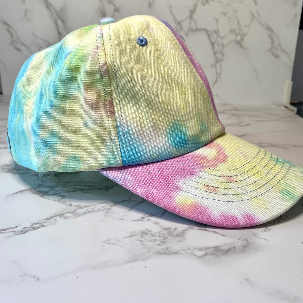 Pink Blue and Yellow Tie Dye  Hat