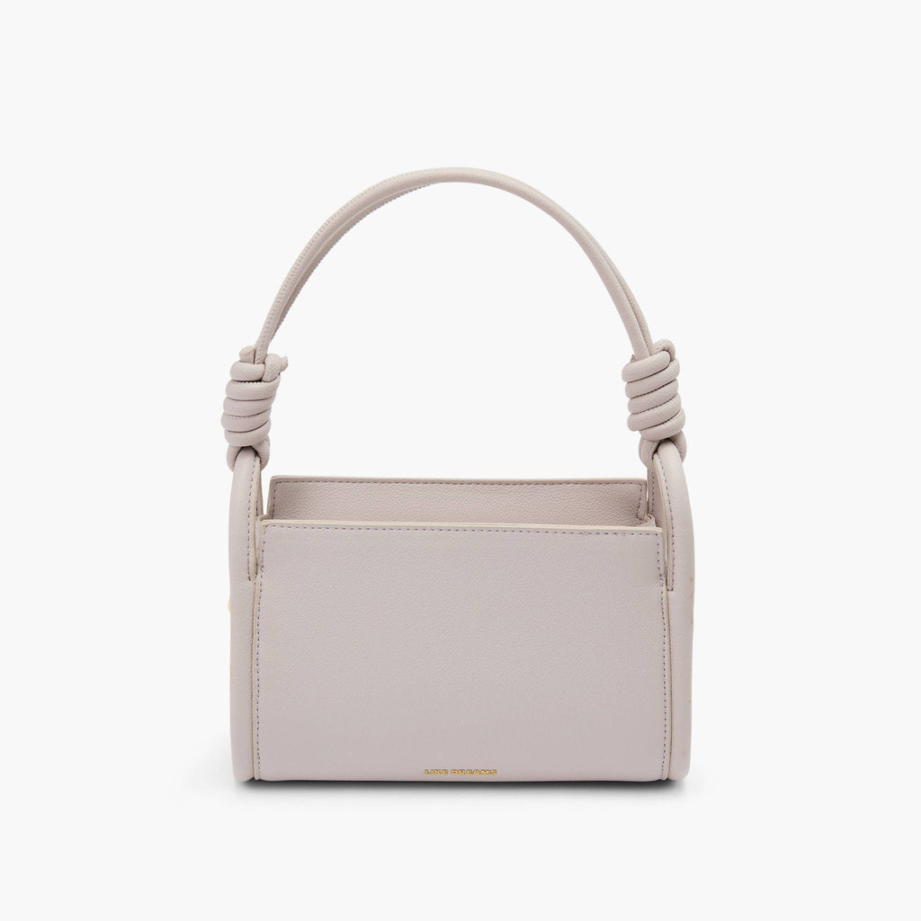 Lilac Braided Handle Satchel