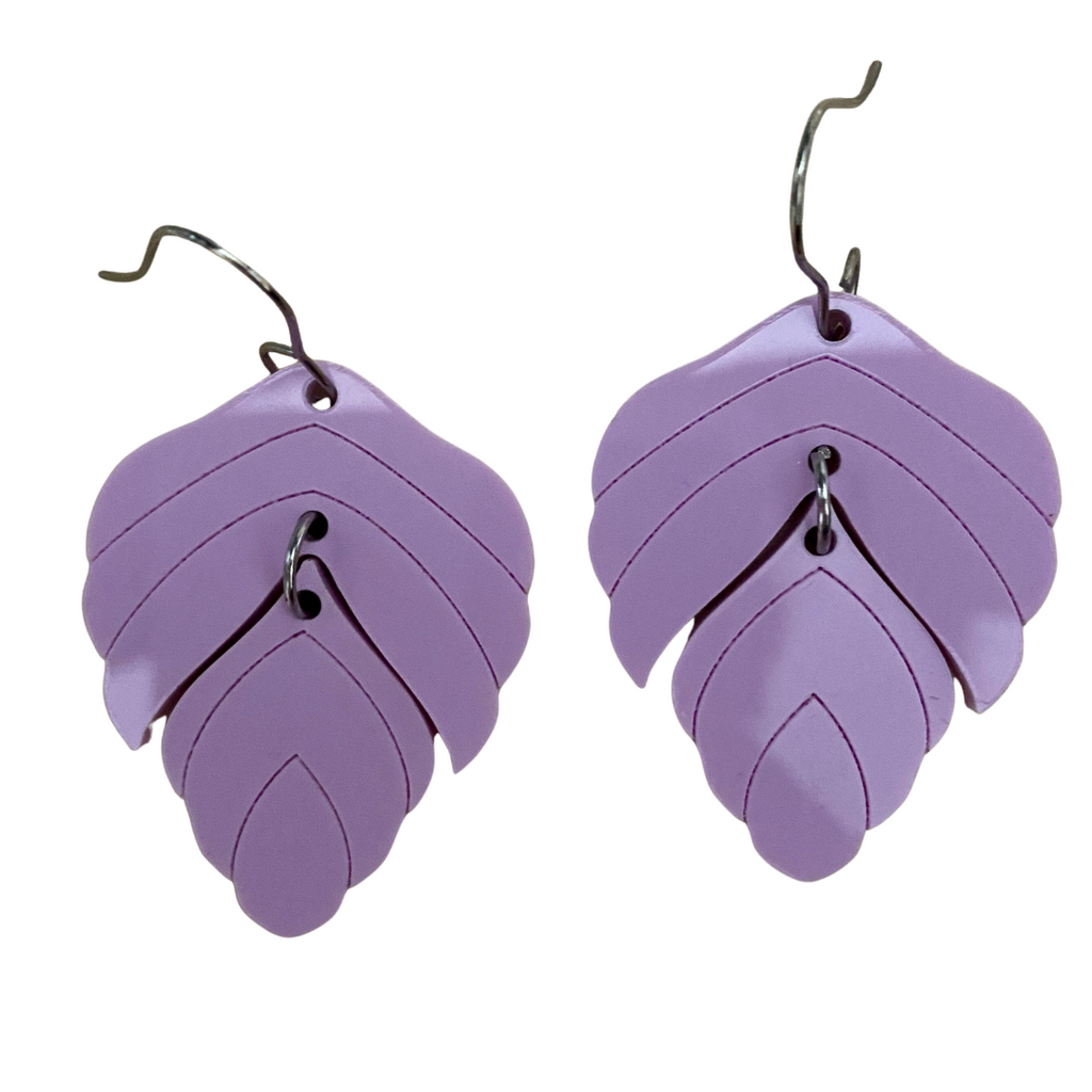 Purple Acrylic Double Leaf