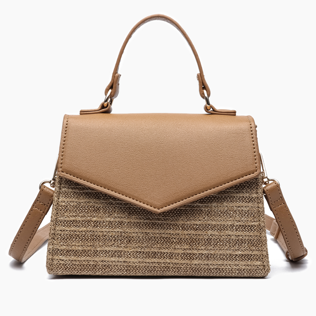 Coastal Straw Envelope Crossbody Bag