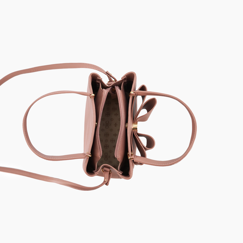 Mauve Bow Crossbody Bag