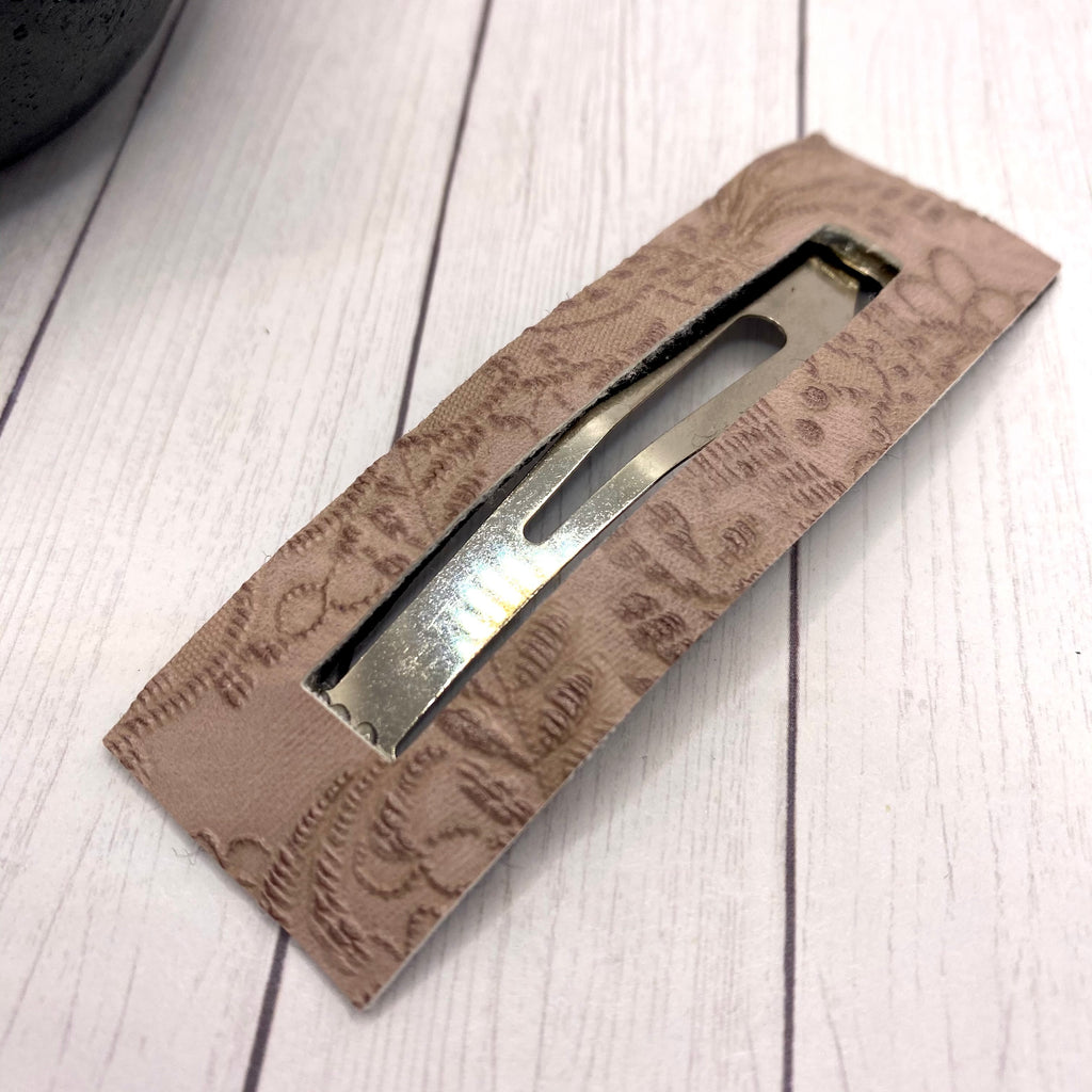 3.25” Taupe Rectangle Snap Clip