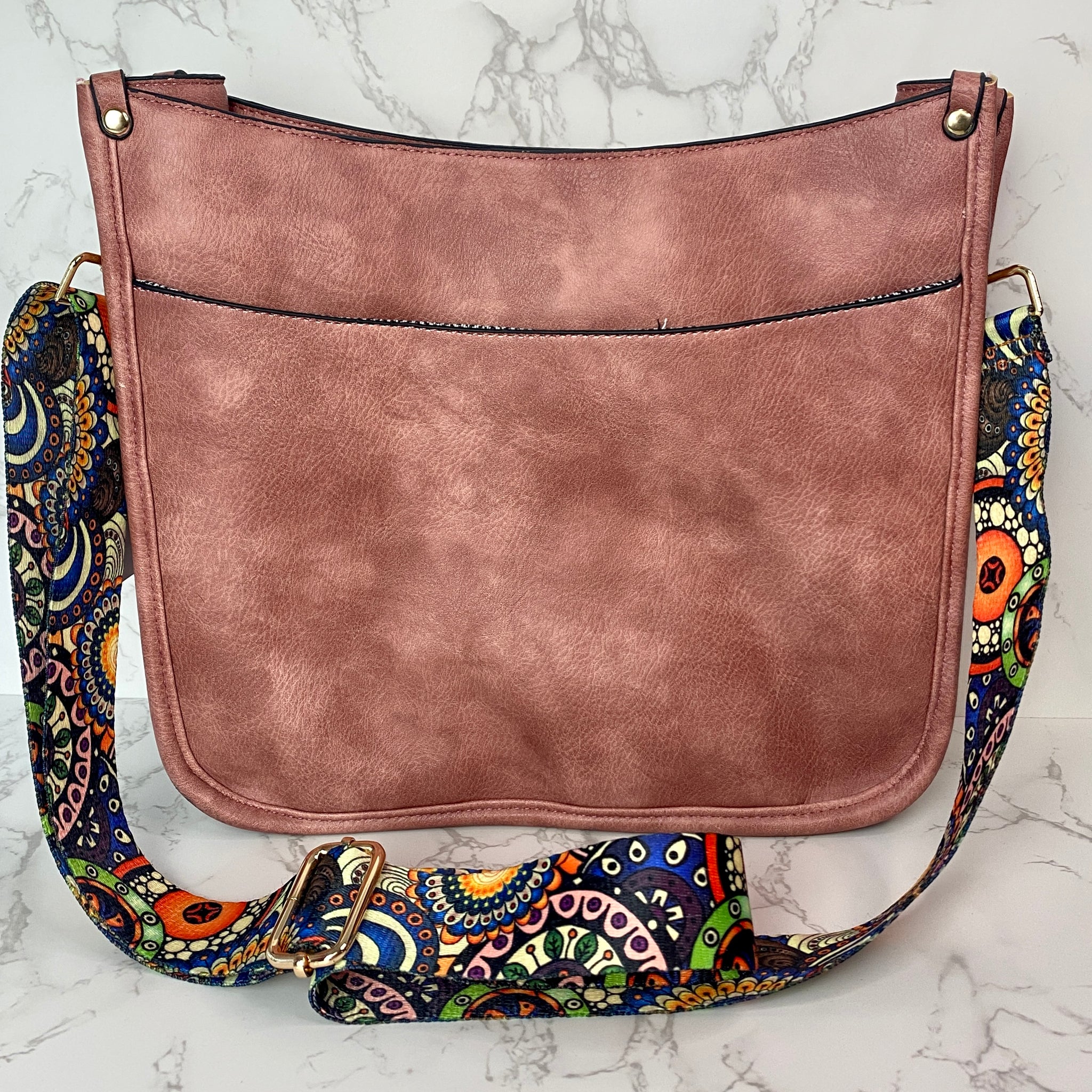 Large Pink Floral Strap Crossbody Purse – The A to Z Boutique