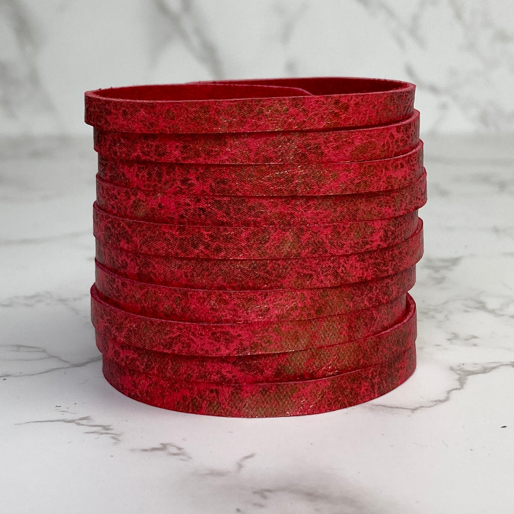 Red Large Sliced Cuff