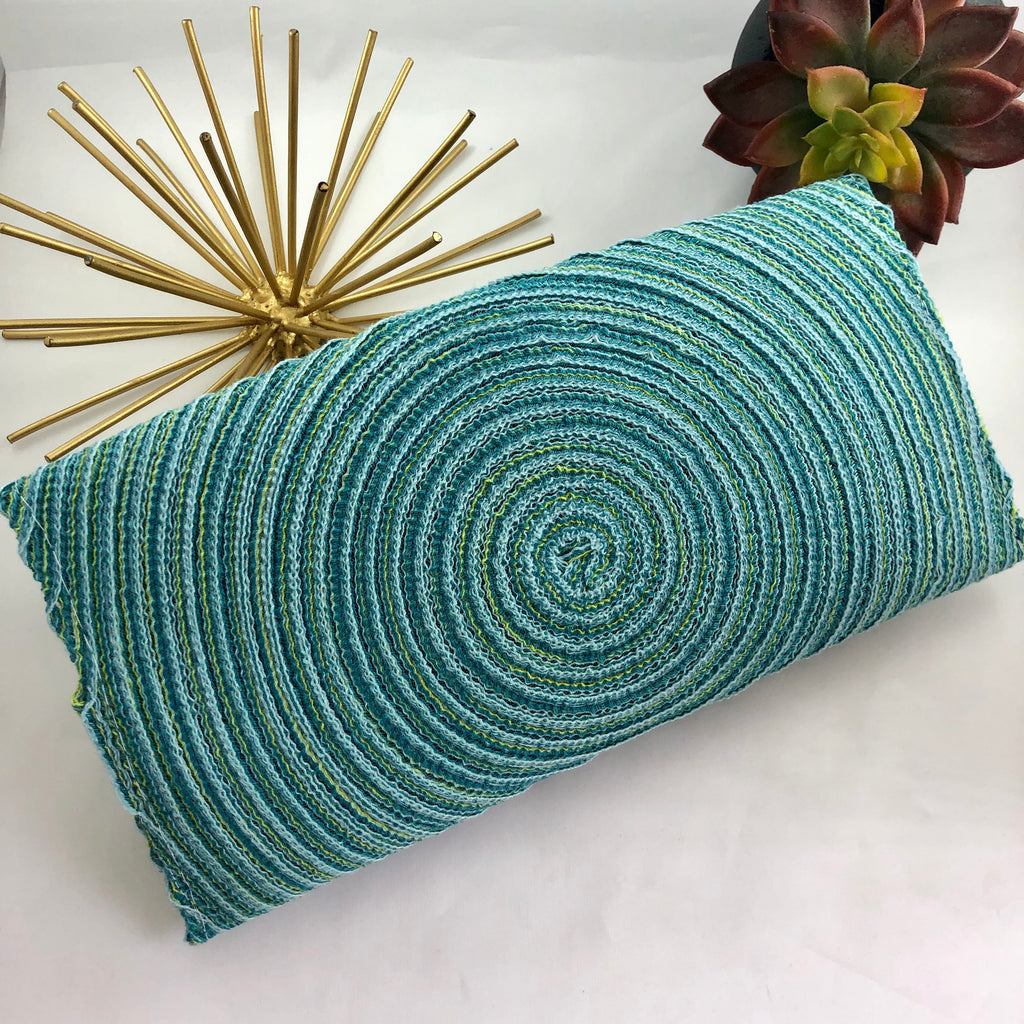 Blue and Green Woven Clutch - the-a-to-z-boutique